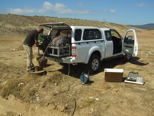 Borehole sampling at Karwyderskraal Landfill Site for Overberg District Municipality Photo 11: Borehole sampling at Karwyderskraal Landfill Site for Overberg District Municipality
