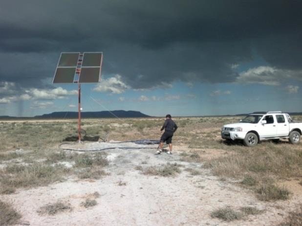 Drilling, quipping and installation of solar pumps and panels in the Karoo for Department of Agriculture Photo 12: Drilling, equipping and installation of solar pumps with panels in the Karoo for Department of Agriculture